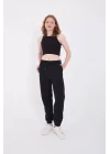 Üç İplik Basic Lastikli Eşofman Pantolon - Lacivert