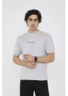 Unisex Bisiklet Yaka Slim fit T-Shirt- Boyalı Gri