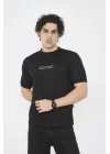 Unisex Bisiklet Yaka Slim fit T-Shirt- Siyah
