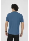 Unisex Bisiklet Yaka Slim fit T-Shirt- Turkuaz