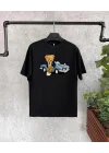 Unisex Çocuk Baskılı T-Shirt - Siyah