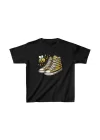 Unisex Çocuk Baskılı T-Shirt - Siyah