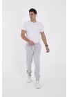 Unisex Kışlık Üç İplik Lastikli Eşofman Pantolon - Gri