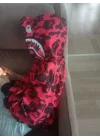 Unisex Pubg Bape x Shark Hoodie - Kırmızı