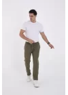 Unisex Üç İplik Basic Eşofman Pantolon - Haki