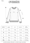 Unisex Üç İplik Parçalı Yakalı SweatShirt - Siyah