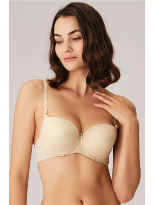 Anıl Balenli Desteksiz Dolgusuz Askıları Çıkabilen Günlük Klasik T-Shirt Sütyeni