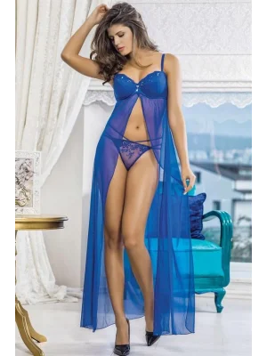 Arias Closet Balenli Destekli Dolgulu Askısız Straplez Çıkabilen Tül Aksesuarlı Dantelli Sütyen ve String Takım