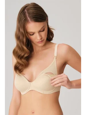 Balensiz Lohusa Önden Açılan Yumuşak Süngerli Ten Emzirme Sütyeni