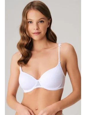 Kadın Balenli Desteksiz Dolgusuz Askıları Çıkabilen Yumuşak Süngerli Günlük Klasik T-Shirt Sütyeni (3106)