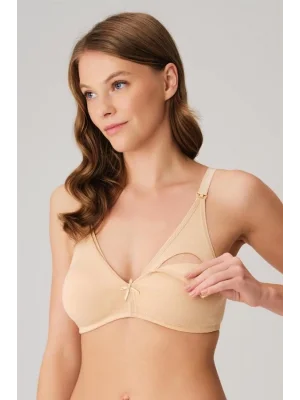 Pamuklu Balensiz Lohusa Önden Açılan Ten Emzirme Sütyeni