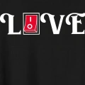 14 Şubat Sevgililer Günü Love Baskılı Oversize Bisiklet Yaka T-shirt - Siyah