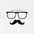 Babalar Günü Hediye Baba Temalı Baskılı Oversize Bisiklet Yaka T-shirt - Beyaz