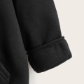 Çocuk Unisex Kapüşonlu Tatlı Kedi Baskılı Sweatshirt - Siyah