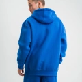ERKEK 3 İplik Oversize Kapşonlu Basic SweatShirt Hoodie - Mavi