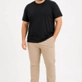 Erkek Battal Big Size Basic Tişört Bisiklet Yaka Rahat Kalıp T-Shirt - Siyah