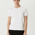 ERKEK  Tişört Basic Bisiklet Yaka Regular Kısa kol T-Shirt - Beyaz