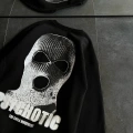 Kadın 3 iplik Kışlık Bisiklet Yaka Baskılı SweatShirt - Siyah