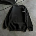 Kadın 3 iplik Kışlık pamuklu Bisiklet Yaka Oversize Baskılı SweatShirt - Siyah