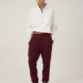Kadın 3 İplik Pamuklu Oversize Yarım Fermuarlı Yakalı Basic Sweatshirt - Beyaz