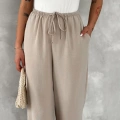 Kadın Ayrobin Oversize Kadın Pantalon - Bej