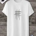 Kadın Baskılı Oversize  kısa kol T-Shirt - Beyaz