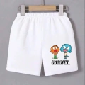 Kadın Beli Lastikli Baskılı Mini Şort - Beyaz