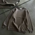 Kadın Bisiklet Yaka 3 İplik Pamuklu Basic SweatShirt - Füme