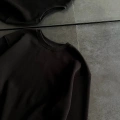 Kadın Bisiklet Yaka 3 İplik Pamuklu Basic SweatShirt - Siyah