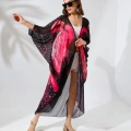 Kadın Rahat Kesim Şifon Kimono - Siyah