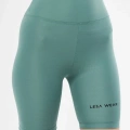 Yüksek Bel Biker Sporcu Şort - Mint Yeşili
