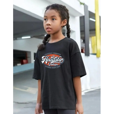 Çocuk Unisex Baskılı T-Shirt-Siyah