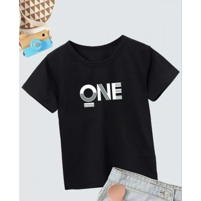 Erkek Çocuk Baskılı T-Shirt - Siyah