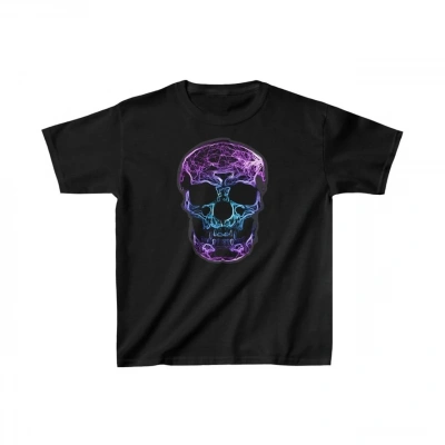 Unisex Çocuk Baskılı T-Shirt - Siyah