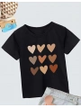 Kız Çocuk Bisiklet Yaka Baskılı T-Shirt - Beyaz