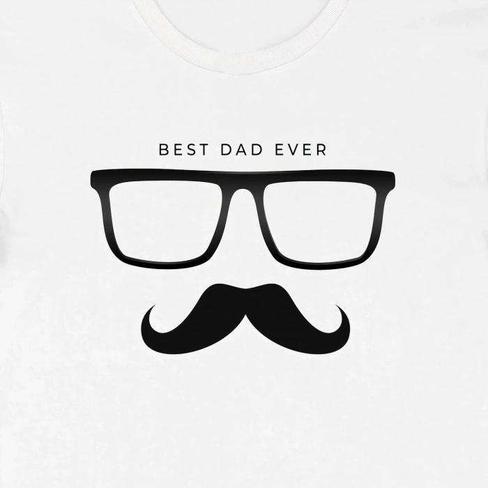 Babalar Günü Hediye Baba Temalı Baskılı Oversize Bisiklet Yaka T-shirt - Beyaz