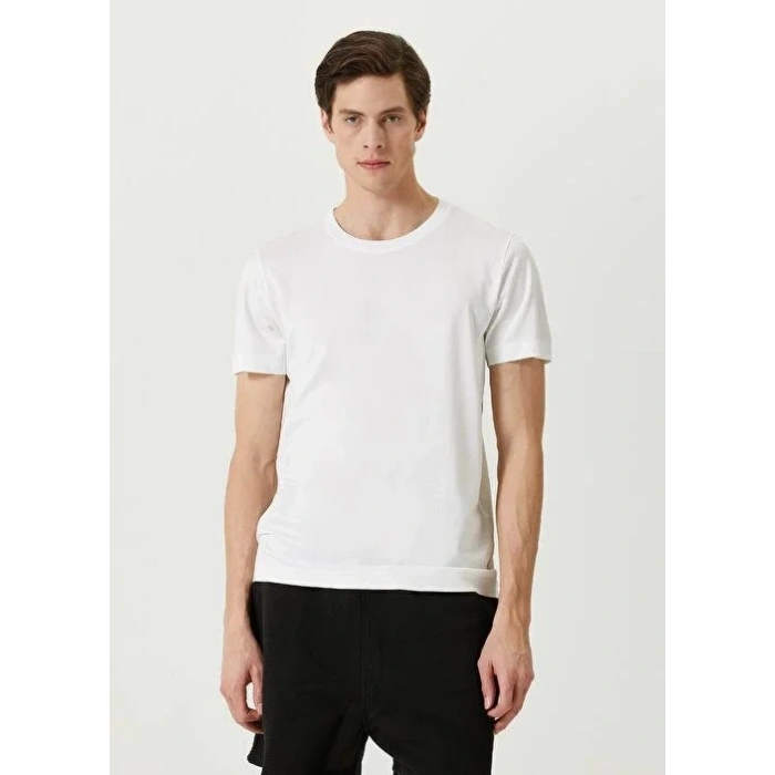 ERKEK  Tişört Basic Bisiklet Yaka Regular Kısa kol T-Shirt - Beyaz