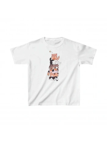 Çocuk Unisex Baskılı T-Shirt - Beyaz