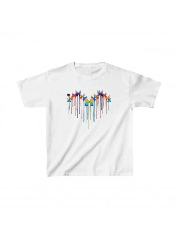 Çocuk Unisex Baskılı T-Shirt - Beyaz