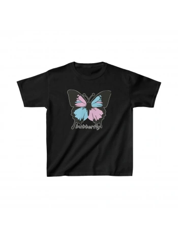 Çocuk Unisex Baskılı T-Shirt - Siyah