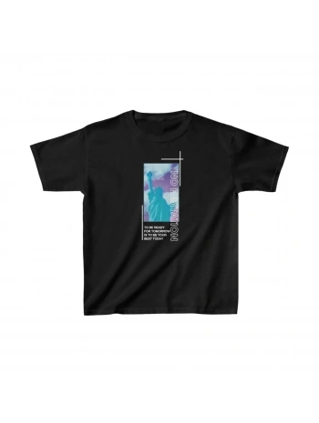 Çocuk Unisex Baskılı T-Shirt - Siyah