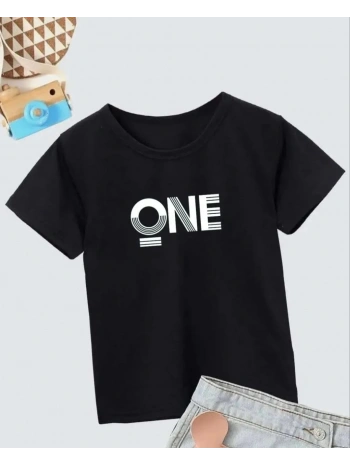 Erkek Çocuk Baskılı T-Shirt - Siyah