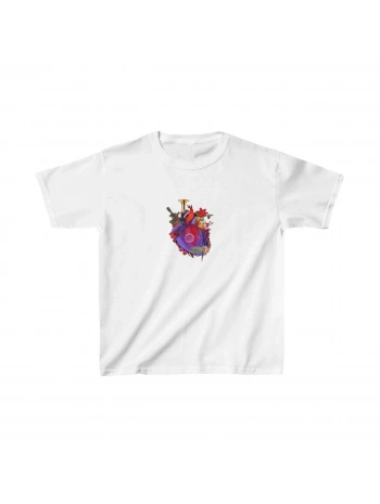 Unisex Çocuk Baskılı T-Shirt - Beyaz