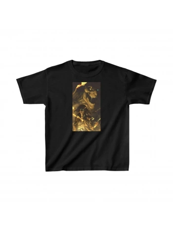 Unisex Çocuk Baskılı T-Shirt - Siyah