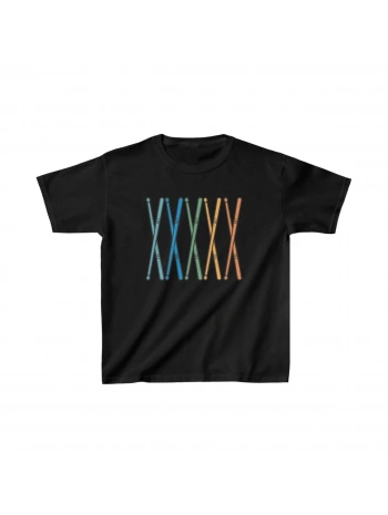 Unisex Çocuk Baskılı T-Shirt - Siyah