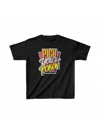 Unisex Çocuk Baskılı T-Shirt - Siyah