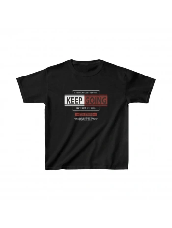 Unisex Çocuk Baskılı T-Shirt - Siyah