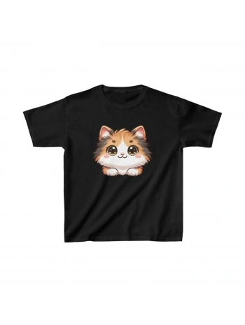 Unisex Çocuk Baskılı T-Shirt - Siyah