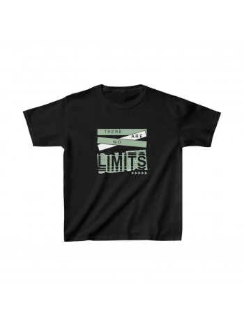 Unisex Çocuk Baskılı T-Shirt - Siyah