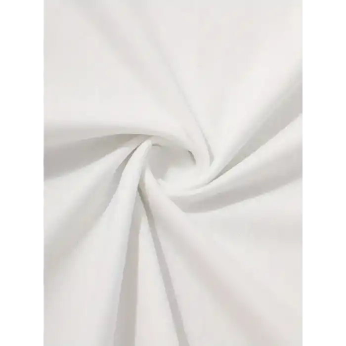 20/1 Penye Compack Palmiye Ön Baskılı Oversize Bisiklet Yaka Kısa Kol Yazlık T-shirt - Beyaz